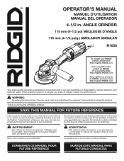 Ridgid R1005 Operation Manual