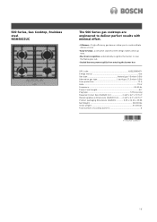 Bosch NGM5453UC Product Specification Sheet