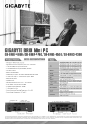 Gigabyte GB-BRR5-4500 BRIX AMD R4000 series data sheet