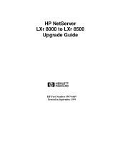 HP D5970A HP Netserver LXr 8000 to LXr 8500 Upgrade Guide