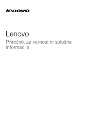 Lenovo IdeaPad N586 (Slovenian) Safty and General Information Guide