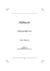 ASRock P4Dual-880Pro User Manual