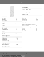 Frigidaire FFUM0623AW Product Specifications Sheet