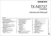 Onkyo TX-NR737 User Manual