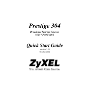 ZyXEL P-304 Quick Start Guide