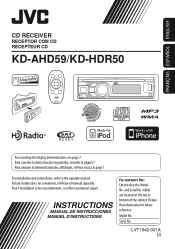 JVC KD-HDR50 Instructions