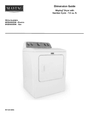 Maytag MGDX655D Dimension Guide