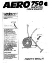 Weslo Aero 750 Manual