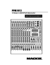 Mackie PPM1012 Owner's Manual (Deutsch)