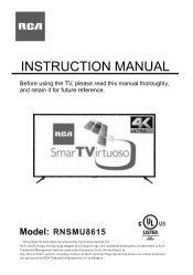 RCA RNSMU8615 English Manual