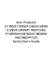 Acer P1525 User Manual