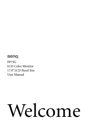 BenQ FP75G User Manual