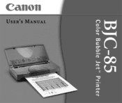 Canon BJC-85W User manual for the BJC-85