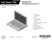 Dell Vostro 130 Setup and Features Information Tech Sheet