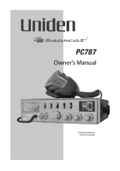 Uniden PC787SPWM English Owner's Manual