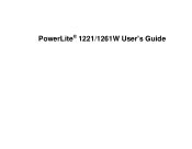 Epson PowerLite 1261W User's Guide