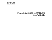 Epson PowerLite 2142W Users Guide