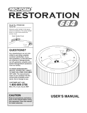 ProForm Restoration 684 Spa English Manual