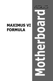 Asus MAXIMUS VI FORMULA MAXIMUS VI FORMULA User's Manual