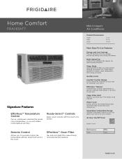 Frigidaire FRA065AT7 Product Specifications Sheet (English)