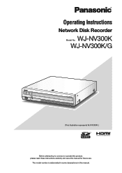 Panasonic WJ-NV300 Operating Instructions