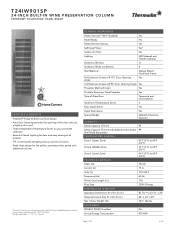 Thermador T24IW901SP Product Spec Sheet