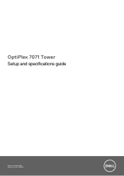 Dell OptiPlex 7071 Tower Setup and specifications guide