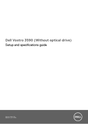Dell Vostro 3590 Without optical drive Setup and specifications guide