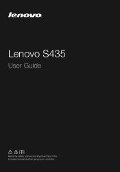 Lenovo S435 Laptop (English) User Guide - Lenovo S435