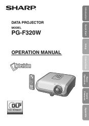Sharp PG-F320W PG-F320W Operation Manual