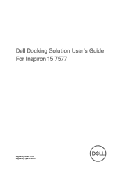 Dell Inspiron 15 Gaming 7577 Docking Solution Users Guide For Inspiron 15 7577
