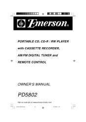 Emerson PD5802 Owners Manual