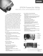 Epson PowerLite 5600p Product Brochure