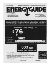 Haier QNE27JBMTS Energy Guide