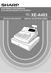 Sharp XE-A403 - Cash Register Manual