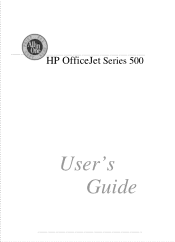 HP Officejet 500 HP OfficeJet 500 Series - (English) User Guide