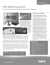 NEC LCD4215 Digital Signage Kit Specification Brochure