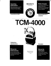 Sony TCM-4000 Users Guide