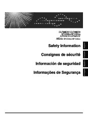 Ricoh Aficio SP C431DN Safety Information