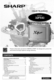 Sharp 32F543 32F543 Operation Manual