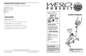 Weslo Wlevex2715 Instruction Manual
