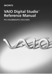 Sony PCV-RX280DS Reference Manual