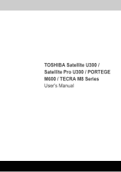 Toshiba Satellite Pro U300 User Manual