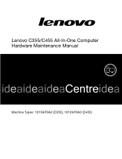 Lenovo C355 Lenovo C355/C455 All-In-One Computer Hardware Maintenance Manual