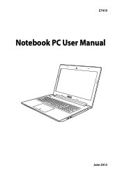 Asus U58CA User's Manual for English Edition