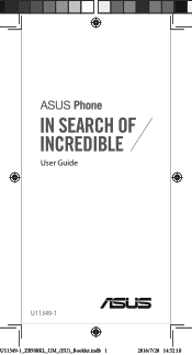 Asus ZenFone Go ZB500KL ZB500KL Quick Start Guide English version