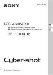 Sony DSC-W390 Operating Instructions 1