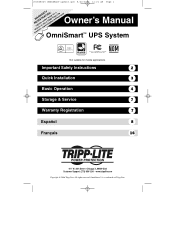 Tripp Lite OMNISMART700 Owner's Manual for OmniSmart UPS 932536
