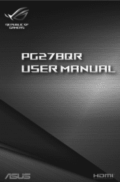 Asus ROG SWIFT PG278QR PG278QR Series User Guide for English Edition
