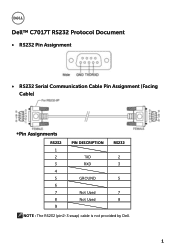 Dell C7017T RS232 Protocol Document